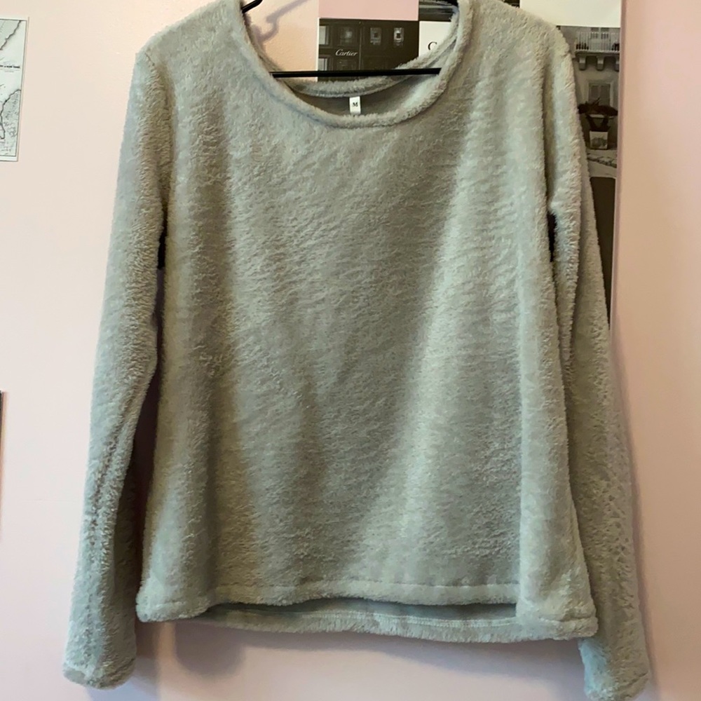 grey shein soft sweater